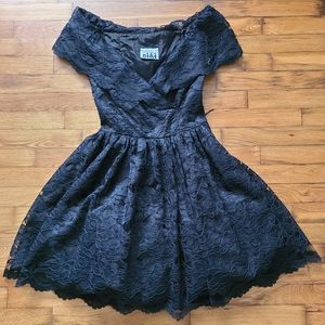 Black Lace A-line Dress